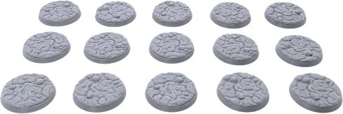 EnderToys Miniature Bases - Scenic Texture - Wasteland - 32mm (15pcs), 3D Printed Tabletop RPG and Wargame Miniature Accessories in Saudi Arabia