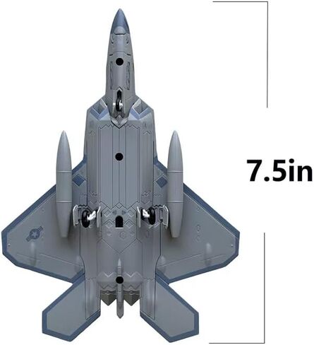 طائرة F-22 رابتور العسكرية بمقياس 1/100 نموذج عسكري مقاتل معدني مع قاعدة حامل قابلة للدوران F-22 مجموعة نماذج رابتور للتجميع والهدايا in Kuwait