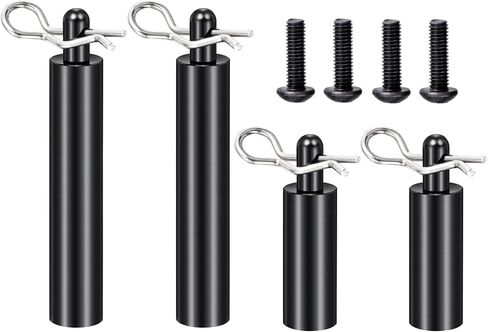 4Pcs Aluminum Alloy Body Post Mounts RC Car Shell Column Front Rear Extended Body Post Mount for Tamiya 1/10 Clod Buster 4×4×4 RC Car Upgrade Parts in Saudi Arabia