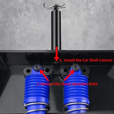 4Pcs Aluminum Alloy Body Post Mounts RC Car Shell Column Front Rear Extended Body Post Mount for Tamiya 1/10 Clod Buster 4×4×4 RC Car Upgrade Parts in Saudi Arabia