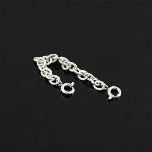 1PC 925 Sterling Silver Chain Extender with Clasp Removable Chain for Necklace Bracelet Anklet Jewelry Making (Silver, S(4mmx6cm)) in Saudi Arabia