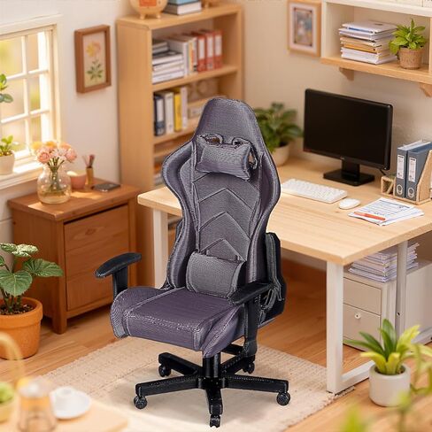 TOYANDONA Miniature Gaming Chair: 1:12 Scale Dollhouse Computer Chair, Tiny Dollhouse Furniture for Mini House Decor, Kids Pretend Play, Miniature Scenes (Black) in Saudi Arabia