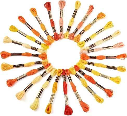 1mm Embroidery Floss 24 Skeins Brown Theme Friendship Bracelet String 6-Ply Cross Stitch Embroidery Thread for Sewing Machine Hand Sewing in Saudi Arabia