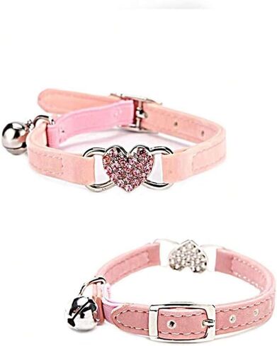 Adjustable Soft Pet Collar with Bell for Small Dogs, Kittens and Adult Cats - A Cozy and Stylish Accessory for Your Furry Friend! in Saudi Arabia