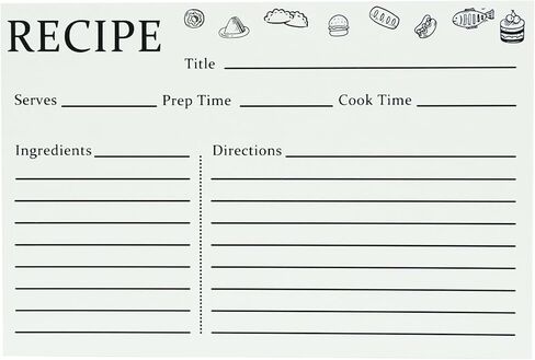 Recipe Cards 4x6 Inches Blank Double Sided, 50 Count Perfect for Recipe Box & Binder (Modern Minimal) in Saudi Arabia