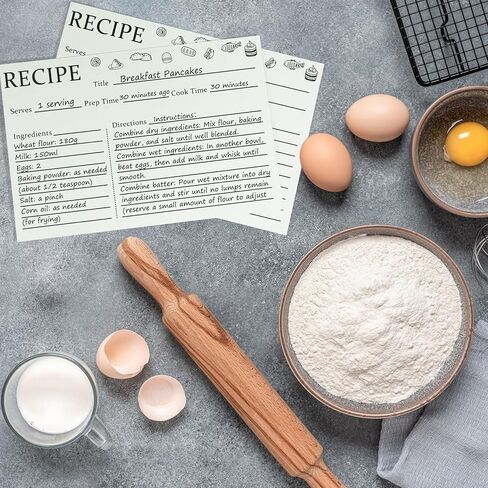 Recipe Cards 4x6 Inches Blank Double Sided, 50 Count Perfect for Recipe Box & Binder (Modern Minimal) in Saudi Arabia
