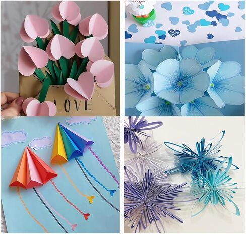 40Sheets Colored Cardstock 10Assorted Colors 8.5''x11'' Printer Paper Perfect for Chrisamas Card Making, Invitations, Crafts, Decoration, 65lb/180gsm in Saudi Arabia