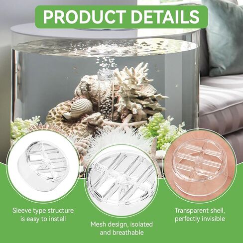 Bubble Tube Guard for biOrb, Acrylic Cover for Aquariums Bubble Tube, Transparent Bubble Accessories for biOrb Aquarium Fish Tanks, Keeps Objects, Fish, Snails, Shrimp Out of Filter, 2PCS in Saudi Arabia