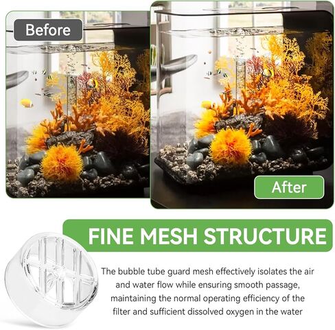 Bubble Tube Guard for biOrb, Acrylic Cover for Aquariums Bubble Tube, Transparent Bubble Accessories for biOrb Aquarium Fish Tanks, Keeps Objects, Fish, Snails, Shrimp Out of Filter, 2PCS in Saudi Arabia