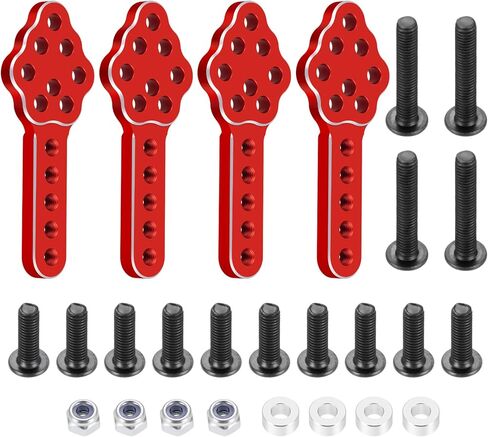 RC Car Shock Absorber Mount Adjust Height Angle Stand CNC Aluminum Shock Mount Lift Kit Set for 1/10 Axial SCX10 SCX10 II 90046 D90 D110 RC Crawler Car Upgrades Replacement, 4Pcs/Set in Saudi Arabia