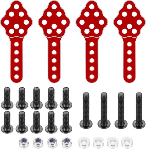 RC Car Shock Absorber Mount Adjust Height Angle Stand CNC Aluminum Shock Mount Lift Kit Set for 1/10 Axial SCX10 SCX10 II 90046 D90 D110 RC Crawler Car Upgrades Replacement, 4Pcs/Set in Saudi Arabia