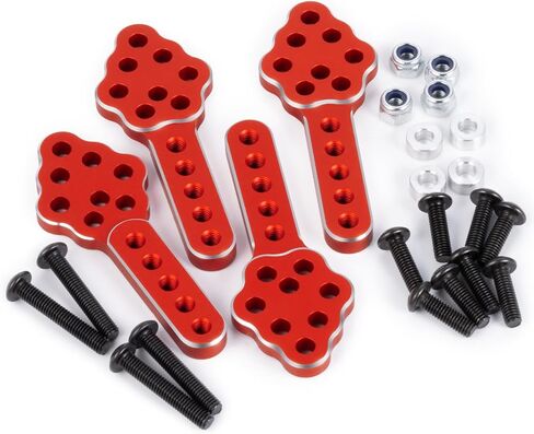 RC Car Shock Absorber Mount Adjust Height Angle Stand CNC Aluminum Shock Mount Lift Kit Set for 1/10 Axial SCX10 SCX10 II 90046 D90 D110 RC Crawler Car Upgrades Replacement, 4Pcs/Set in Saudi Arabia
