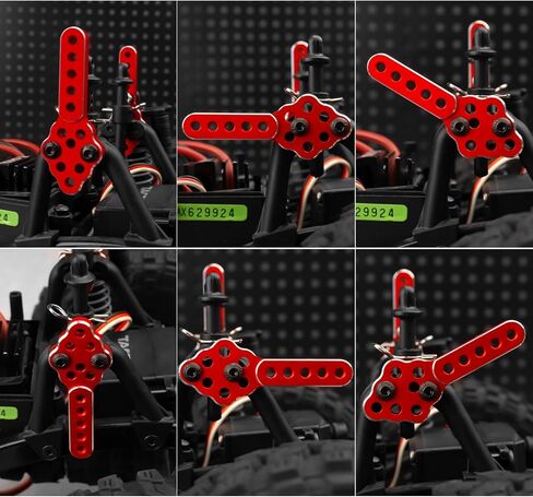 RC Car Shock Absorber Mount Adjust Height Angle Stand CNC Aluminum Shock Mount Lift Kit Set for 1/10 Axial SCX10 SCX10 II 90046 D90 D110 RC Crawler Car Upgrades Replacement, 4Pcs/Set in Saudi Arabia