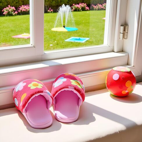 2Pcs Chew-Resistant Dog Toys with Interactive Squeaker - Double-Layer Oxford Fabric Plush Pet Chew Toys for Aggressive Chewers, Machine Washable (Slipper Design, Multicolor) in Saudi Arabia