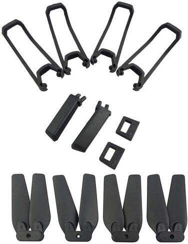 Black Accessory kit for E58 S168 JY019 Folding Quadcopter Spare Parts Remote Drone Propeller and Protective Cover and Landing Gear in Saudi Arabia