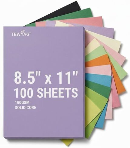 Neutral Cardstock Paper 8.5 x 11 Inch, 30 Sheets Premium Boho Earth Tones 5 Colors 65lb / 180gsm Smooth Virgin Pulp Solid Core Brown Colored Papers for Cricut, Scrapbooking, Wedding Invites & Crafts in Saudi Arabia