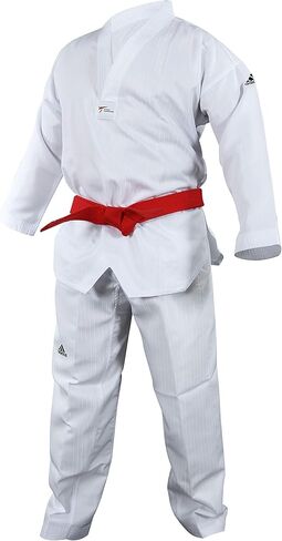 adidas Kids/Adult's WT Taekwondo Student Dobok Without Stripes Martial Arts WTF Children Uniform in Saudi Arabia