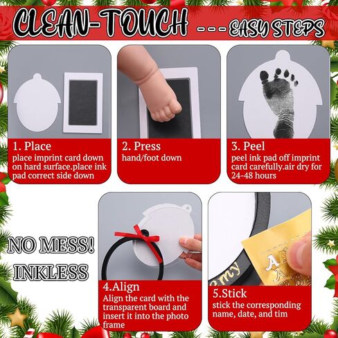 2 Sets Paw Print Kit for Dogs Inkless Pawprint Keepsake Kit Cat Pawprints Personalization Tool Keepsake Frame Double Sided Paw Print Ornament in Saudi Arabia