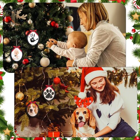 2 Sets Paw Print Kit for Dogs Inkless Pawprint Keepsake Kit Cat Pawprints Personalization Tool Keepsake Frame Double Sided Paw Print Ornament in Saudi Arabia