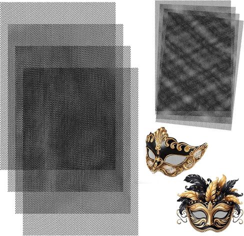 شبكة عيون من Fursuit، 8 ورقات مقاس 11.81 × 8.27 في شبكة عيون لقناع العيون والكوسبلاي زي فروي دعائم لعب الأدوار (أسود) in Kuwait