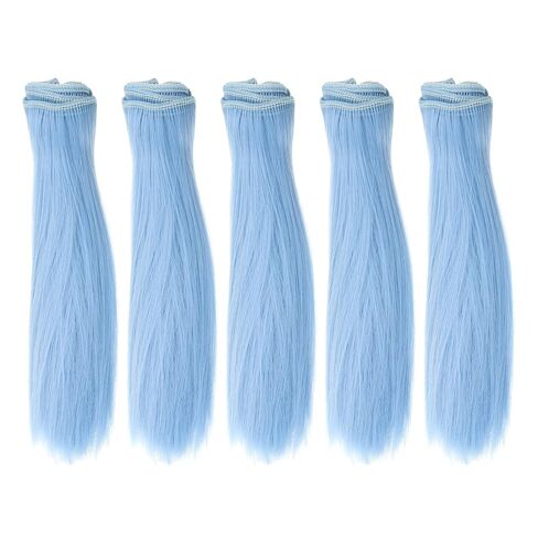 Patikil 15CM Doll Wigs, 5 Pcs High Temperature Silk Straight Wig Hair Extension Accessories for Doll Hair Making Kit DIY Handmade, Orange in Kuwait