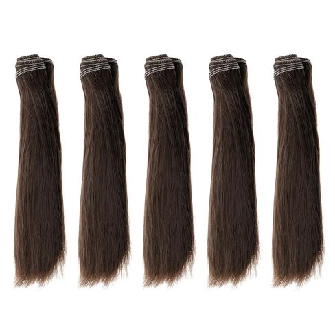 Patikil 15CM Doll Wigs, 5 Pcs High Temperature Silk Straight Wig Hair Extension Accessories for Doll Hair Making Kit DIY Handmade, Orange in Saudi Arabia