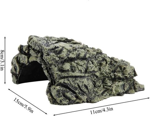 Weiyirot Fish Hiding Cave, Turtle Hiding Resin Cave, Aquarium Turtle Reptile Basking Hide House Habitat Shelter Decoration Ornament for Aquarium, Tank, Pond, etc(DB-025C Large) in Kuwait