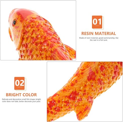 5Pcs Small Fake Koi Fish Decorations for Aquarium Fish Tank Decor Realistic Artificial Ornaments for Home Office Terrarium DIY Miniature Statue in Saudi Arabia