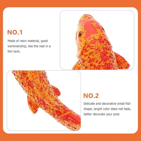 5Pcs Small Fake Koi Fish Decorations for Aquarium Fish Tank Decor Realistic Artificial Ornaments for Home Office Terrarium DIY Miniature Statue in Saudi Arabia