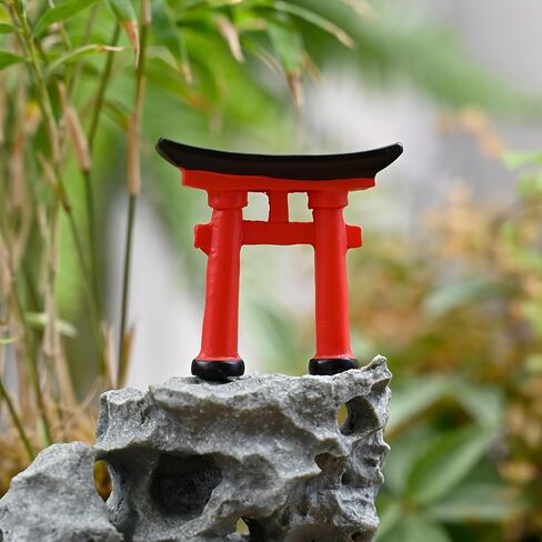 Miniature Torii Gate Japanese Shinto Temple Asian Architectural Model Bonsai Garden Ornament Fish Tank Decoration Chinese Decor in Saudi Arabia