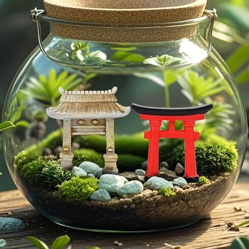 Miniature Torii Gate Japanese Shinto Temple Asian Architectural Model Bonsai Garden Ornament Fish Tank Decoration Chinese Decor in Saudi Arabia