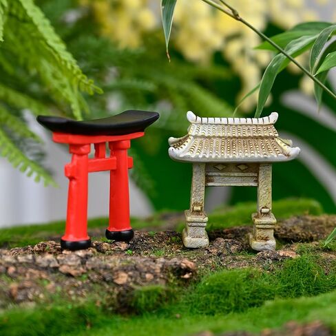 Miniature Torii Gate Japanese Shinto Temple Asian Architectural Model Bonsai Garden Ornament Fish Tank Decoration Chinese Decor in Saudi Arabia