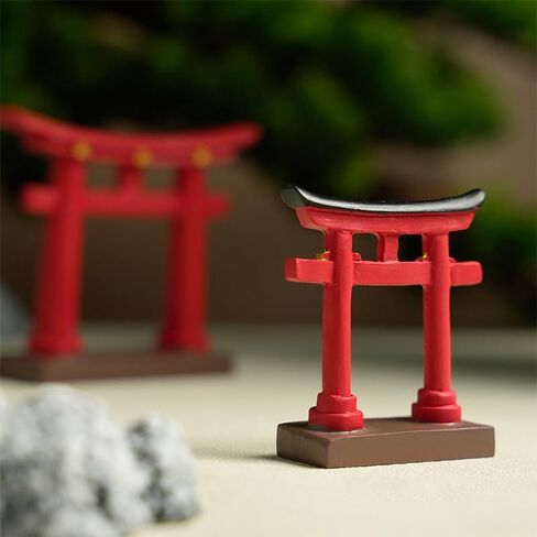 Miniature Torii Gate Japanese Shinto Temple Asian Architectural Model Bonsai Garden Ornament Fish Tank Decoration Chinese Decor in Saudi Arabia