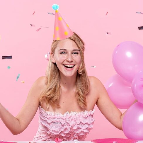 10 PCS Birthday Hats for Adults, Party Cone Hats Colorful Paper Hat Celebration Headwear for Girls Boys Baby Shower, Fun Party, Photo Props, Memorable Celebrations in Saudi Arabia
