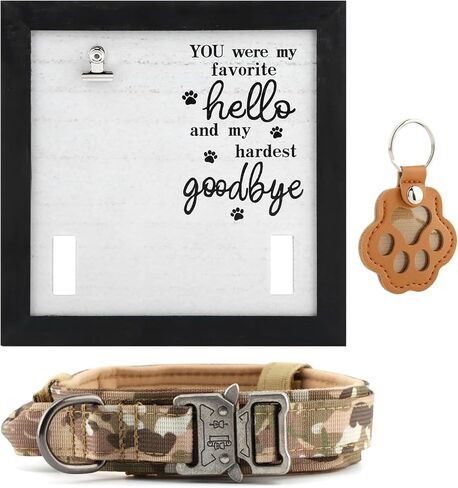 إطار صورة تذكاري للحيوانات الأليفة مع حامل عرض للطوق، وسلسلة مفاتيح لجمع الشعر، وإطار تذكاري للكلاب والقطط، هدية تعاطف لمحبي الحيوانات الأليفة in Kuwait
