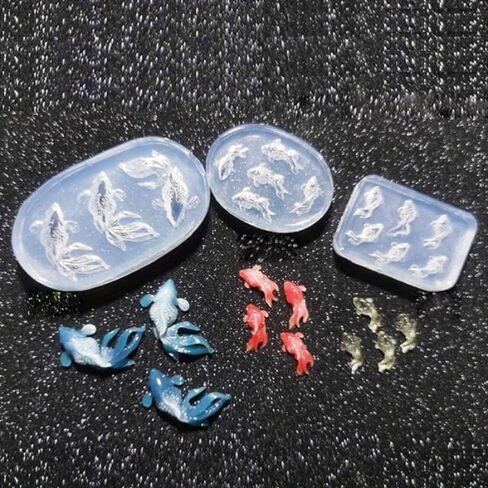 Goldfish Ornaments Necklace Mirror Silicone Molds Mini Carp Epoxy Resin Moulds DIY Craft Earrings Pendant Jewelry Making Tools in Saudi Arabia
