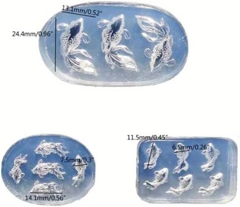Goldfish Ornaments Necklace Mirror Silicone Molds Mini Carp Epoxy Resin Moulds DIY Craft Earrings Pendant Jewelry Making Tools in Saudi Arabia