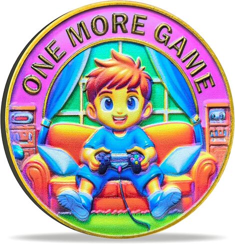 One More Game and Go to Bed Decision Maker Coin - Interactive Token with Protective Case, Family Activity Gift in Saudi Arabia