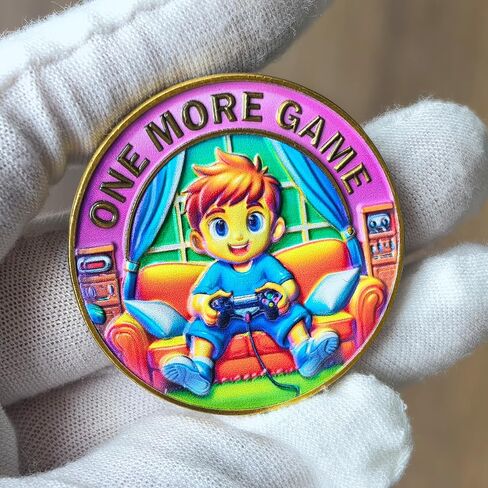 One More Game and Go to Bed Decision Maker Coin - Interactive Token with Protective Case, Family Activity Gift in Saudi Arabia