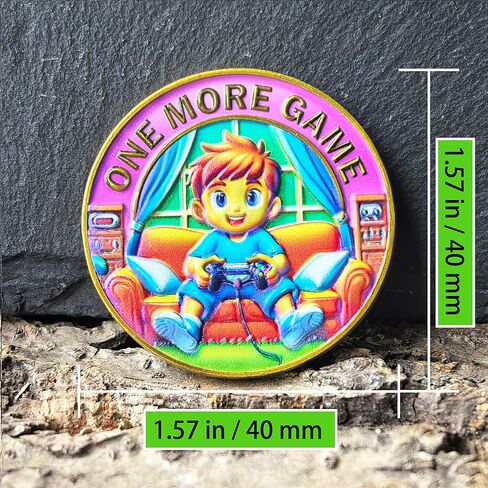 One More Game and Go to Bed Decision Maker Coin - Interactive Token with Protective Case, Family Activity Gift in Saudi Arabia