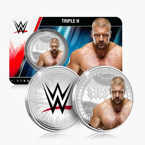 FANTASY CLUB Triple H WWE 32 mm Official Collectible Coin – Tribute to The King of Kings and 14-Time World Champion – Limited Edition for Fans and Collectors in Saudi Arabia