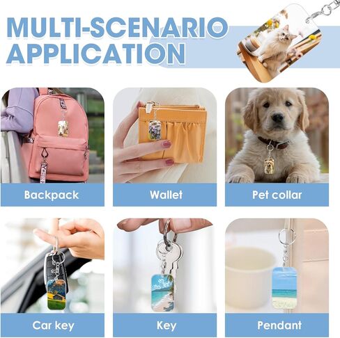 8PCS Sublimation Keychain Blanks, Double Sides DIY Handmade Metal Sublimation Blanks Key Chain, Heat Press Printing Keychains Ideal for DIY Enthusiasts, Birthdays, Holidays and Anniversaries in Kuwait