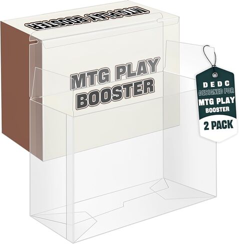 2 حزمة MTG Play Booster Box حامي PET البلاستيك الشفاف لعب الداعم عرض حالات لصناديق الداعم مختومة مع صندوق تخزين غطاء لهواة جمع MTG - 0.7 مم سميكة in Saudi Arabia