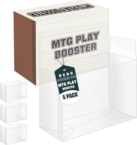2 حزمة MTG Play Booster Box حامي PET البلاستيك الشفاف لعب الداعم عرض حالات لصناديق الداعم مختومة مع صندوق تخزين غطاء لهواة جمع MTG - 0.7 مم سميكة in Saudi Arabia