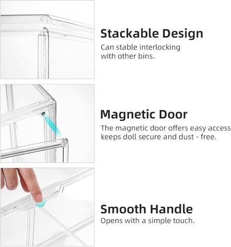 Cube Display Case for Labubu Doll Keychains, Display Stand for Dolls, Storage case for Dolls, Dust and Moisture Proof in Saudi Arabia