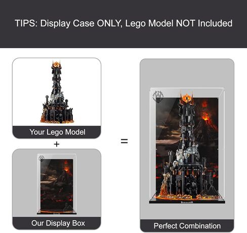 Clear Acrylic Display Case for Lego 10333 The Lord of The Rings: Barad-dûr – Dust-Proof Protective Showcase Box (Lego Set NOT Included) in Kuwait