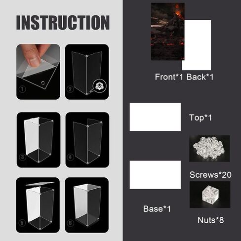 Clear Acrylic Display Case for Lego 10333 The Lord of The Rings: Barad-dûr – Dust-Proof Protective Showcase Box (Lego Set NOT Included) in Kuwait