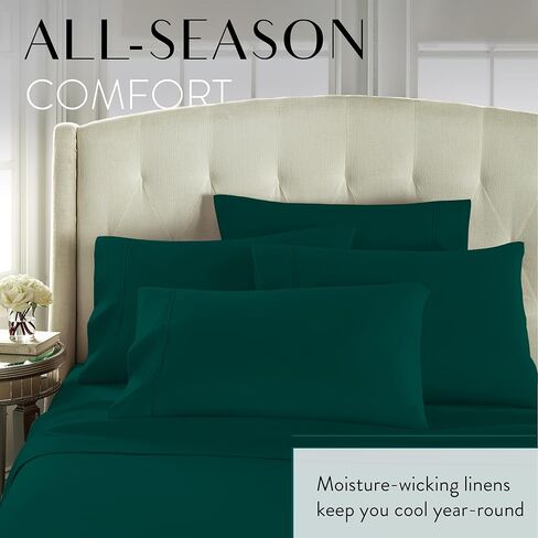 طقم ملاءات سرير مقاس كينج من Danjor Linens - مجموعة مكونة من 6 قطع تتضمن 4 أكياس وسائد - جيوب عميقة - ملاءات سرير ناعمة قابلة للتنفس - خالية من التجاعيد - يمكن غسلها في الغسالة - ملاءات سرير مقاس كينج رمادي فاتح - 6 قطع in Kuwait
