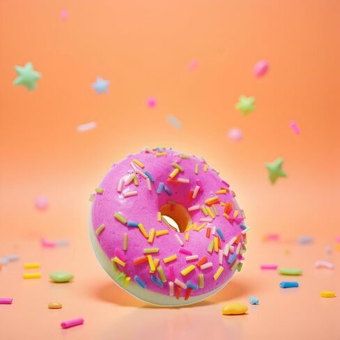 1 Pc Pink Fake Donuts,Stress Relief Donuts Simulation Artificial Doughnuts Dessert Cake Party Favors Decoration Faux Food Props Kitchen in Saudi Arabia