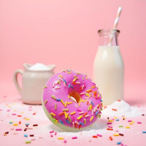 1 Pc Pink Fake Donuts,Stress Relief Donuts Simulation Artificial Doughnuts Dessert Cake Party Favors Decoration Faux Food Props Kitchen in Saudi Arabia